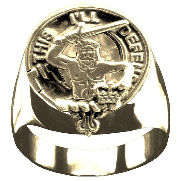 MacFarlane Scottish Clan Crest Ring GC100  ~  Sterling Silver and Karat Gold