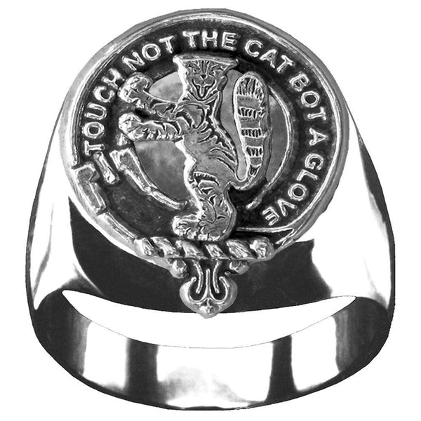MacIntosh Scottish Clan Crest Ring GC100  ~  Sterling Silver and Karat Gold