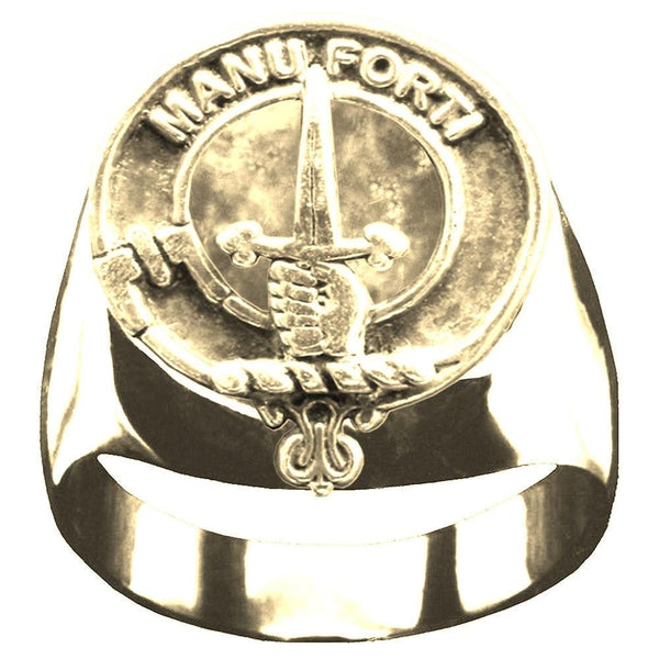 MacKay Scottish Clan Crest Ring GC100  ~  Sterling Silver and Karat Gold