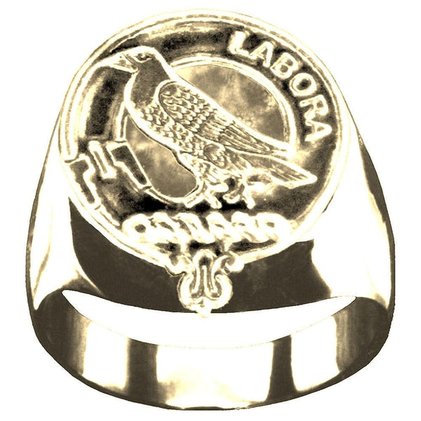 MacKie Scottish Clan Crest Ring GC100  ~  Sterling Silver and Karat Gold
