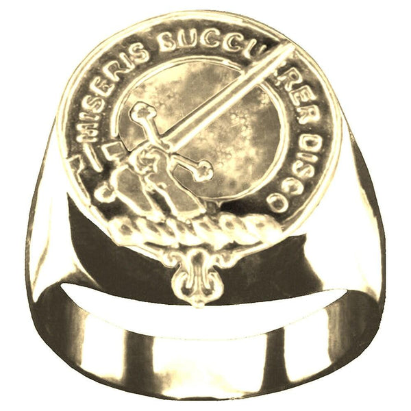 MacMillan Scottish Clan Crest Ring GC100  ~  Sterling Silver and Karat Gold