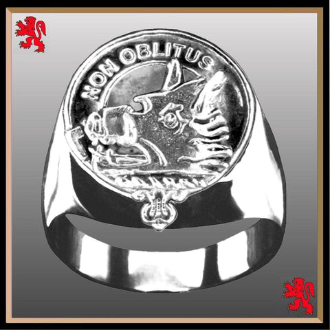 MacTavish Scottish Clan Crest Ring GC100  ~  Sterling Silver and Karat Gold