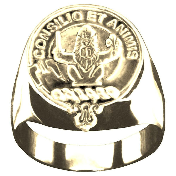 Maitland Scottish Clan Crest Ring GC100  ~  Sterling Silver and Karat Gold