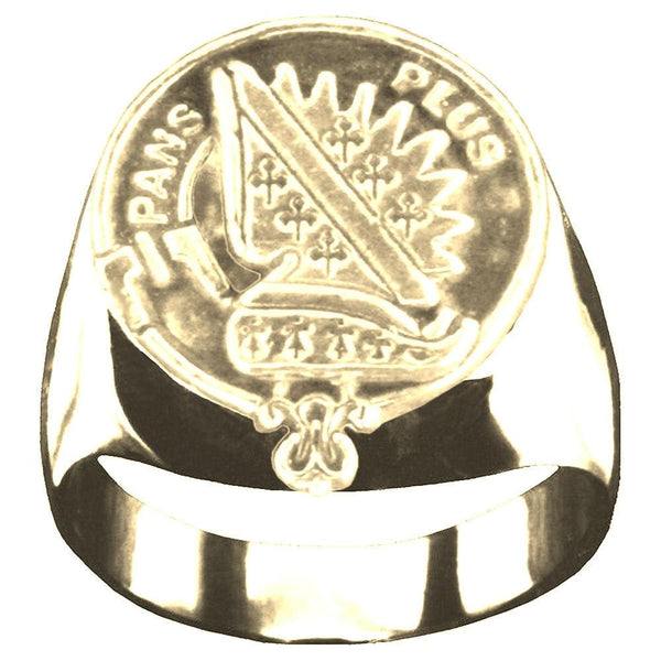 Marr Scottish Clan Crest Ring GC100  ~  Sterling Silver and Karat Gold
