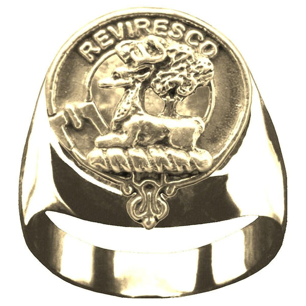 Maxwell Scottish Clan Crest Ring GC100  ~  Sterling Silver and Karat Gold