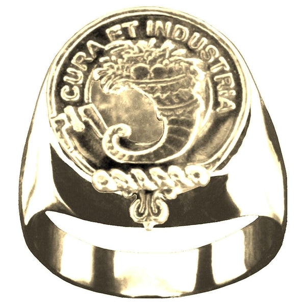 Walker Scottish Clan Crest Ring GC100  ~  Sterling Silver and Karat Gold