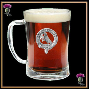 Abernethy Clan Crest Badge Glass Beer Mug