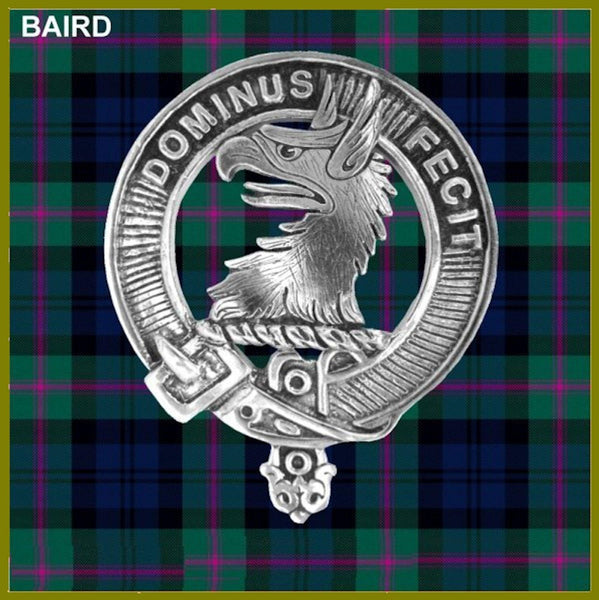 Baird Clan Crest Badge Glass Beer Mug