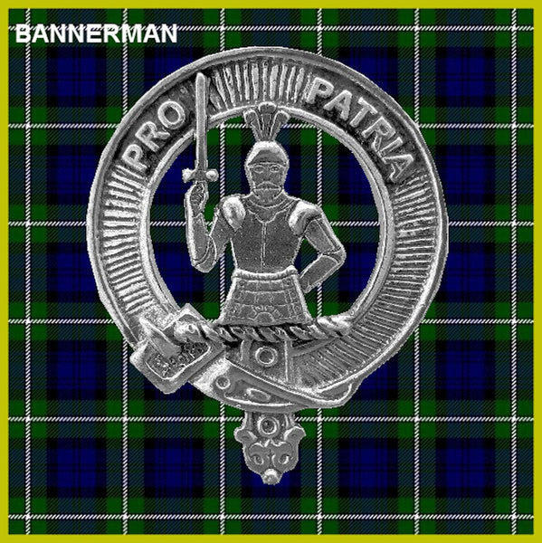 Bannerman Clan Crest Badge Glass Beer Mug