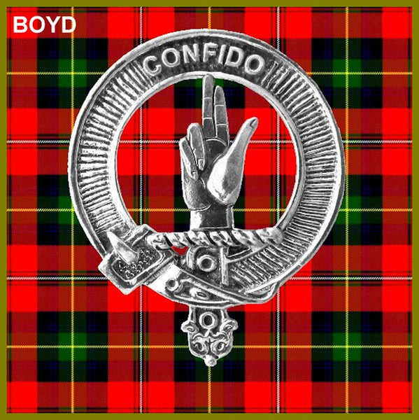 Boyd Clan Crest Badge Glass Beer Mug
