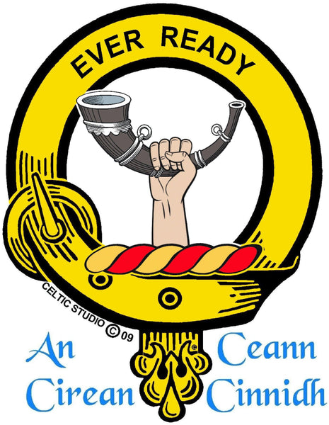 Burns Clan Crest Badge Glass Beer Mug