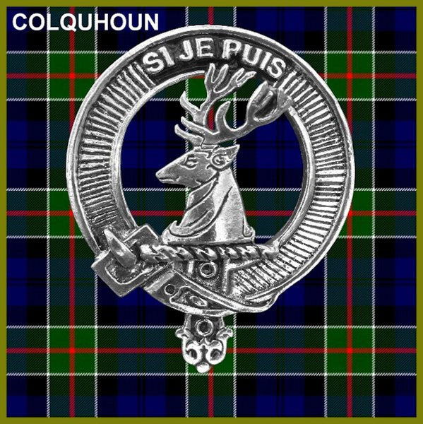 Colquhoun Clan Crest Badge Glass Beer Mug