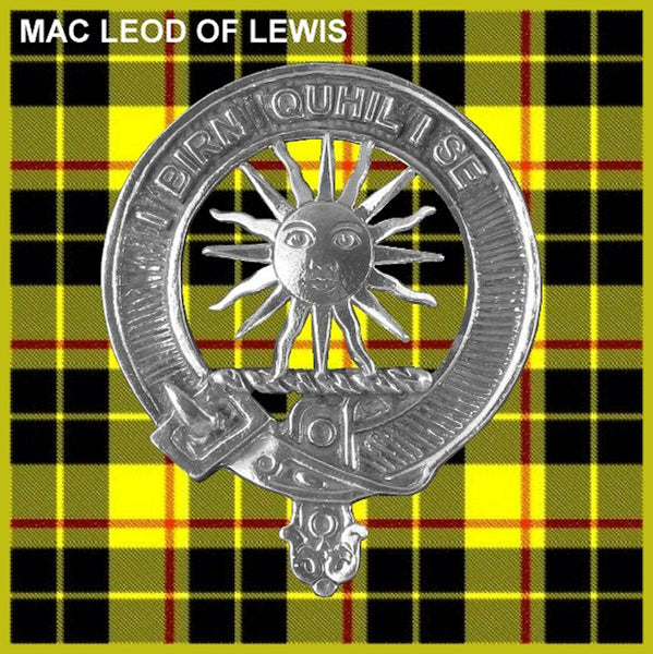 MacLeod (Lewis) Clan Crest Badge Glass Beer Mug