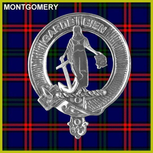 Montgomery Clan Crest Badge Glass Beer Mug