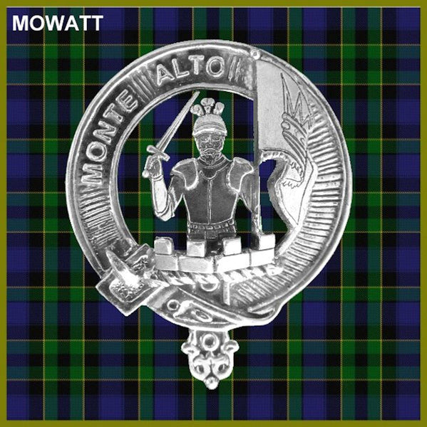 Mowat Clan Crest Badge Glass Beer Mug