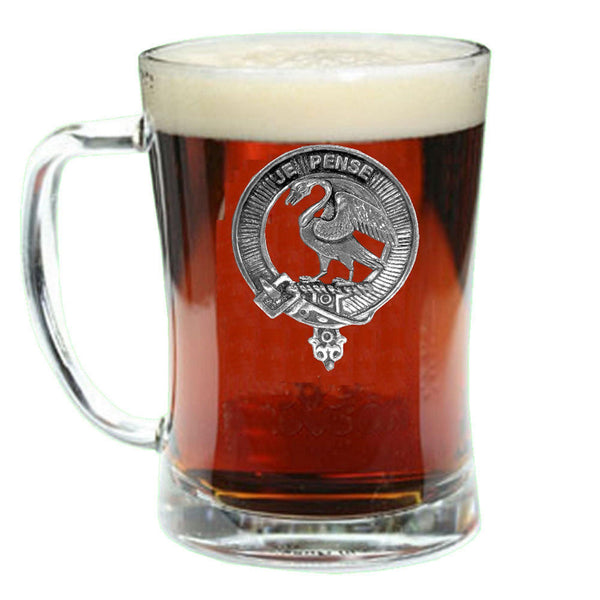 Wemyess Clan Crest Badge Glass Beer Mug
