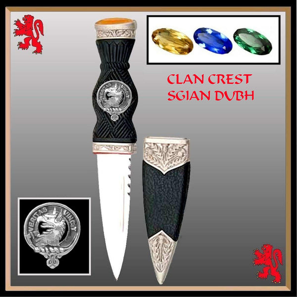 Allison Clan Crest Sgian Dubh, Scottish Knife