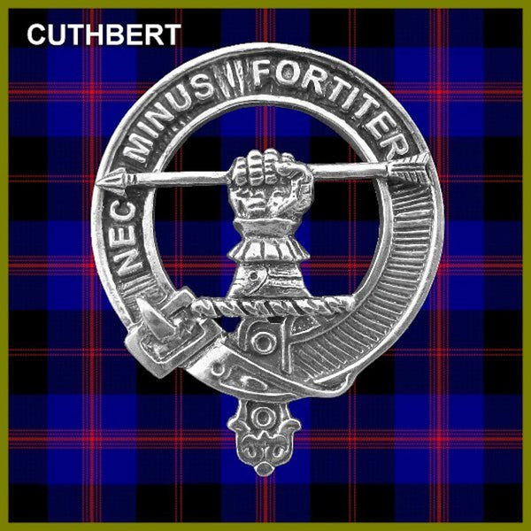 Cuthbert 5 oz Round Clan Crest Scottish Badge Flask