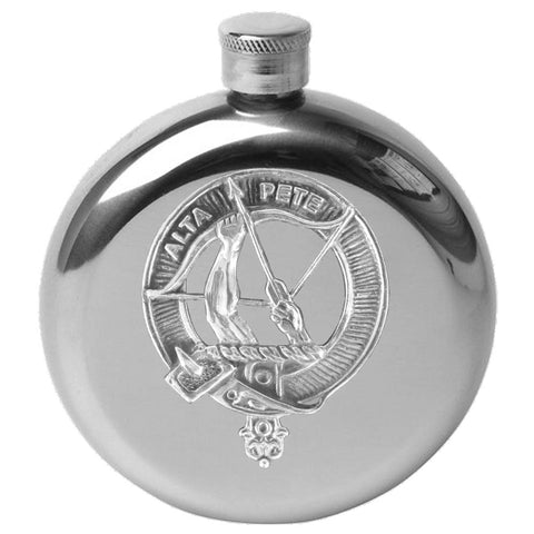 Fletcher Round 5 oz Clan Crest Scottish Badge Flask