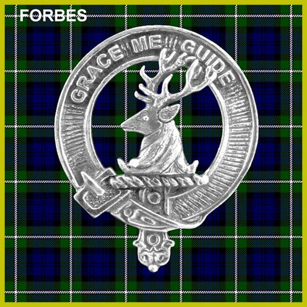 Forbes 5 oz Round Clan Crest Scottish Badge Flask