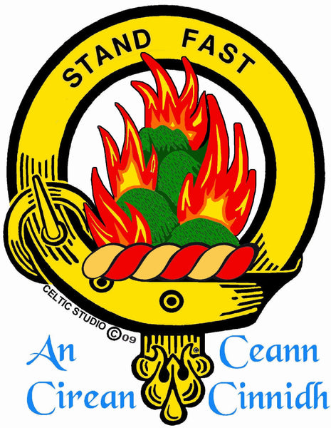 Grant 5oz Round Scottish Clan Crest Badge Stainless Steel Flask