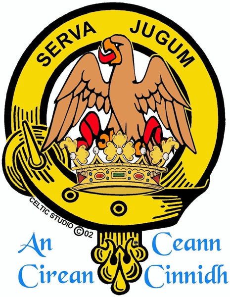 Hay 5 oz Round Clan Crest Scottish Badge Flask
