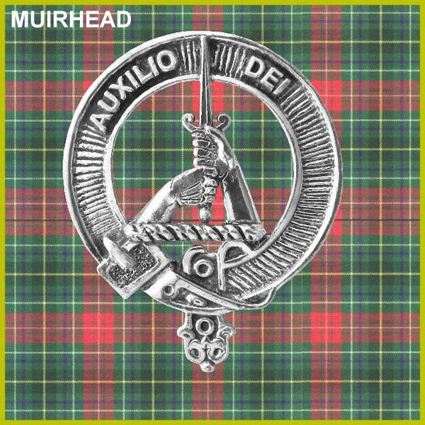Muirhead 5 oz Round Clan Crest Scottish Badge Flask