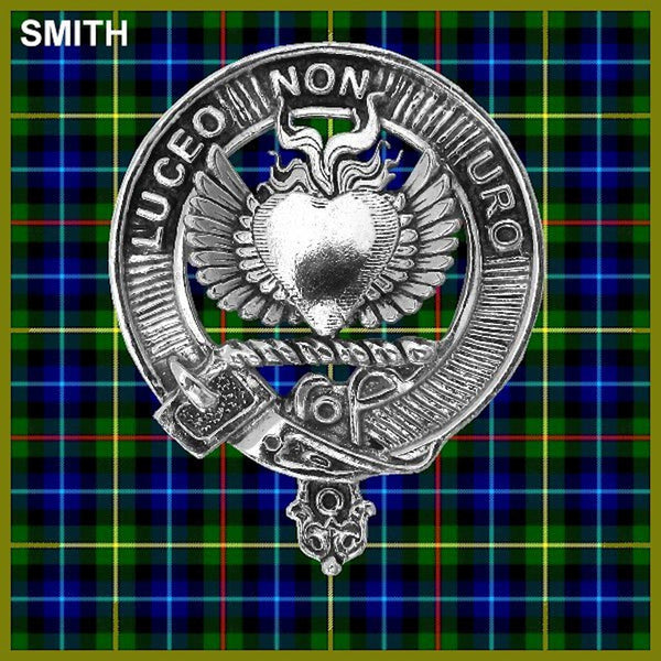 Smith 5 oz Round Clan Crest Scottish Badge Flask
