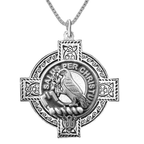 Abernethy Clan Crest Celtic Cross Pendant Scottish ~ CLP04
