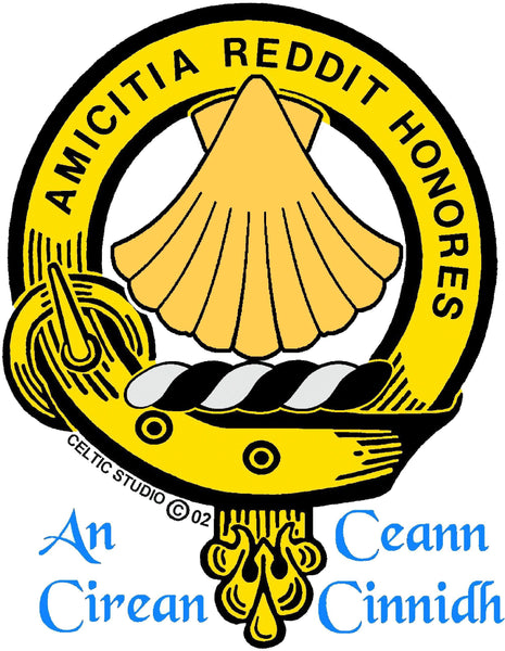 Pringle Clan Crest Celtic Cross Pendant Scottish ~ CLP04