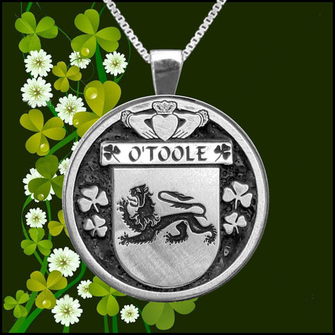 O'Toole Irish Coat of Arms Disk Pendant, Irish