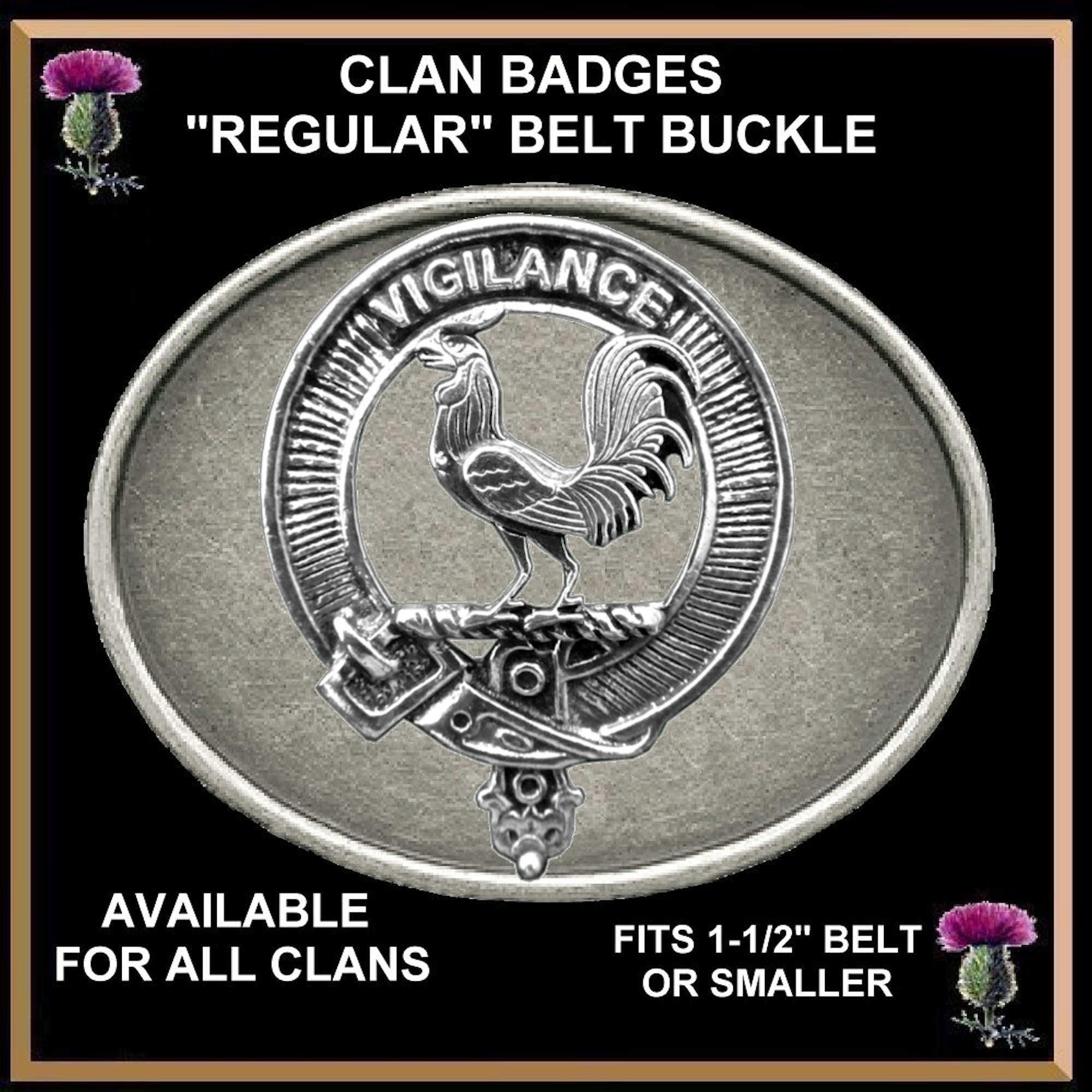 Laing Clan Crest Regular Buckle