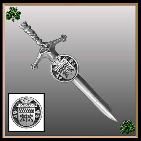 Corcoran Irish Coat of Arms Disk Kilt Pin