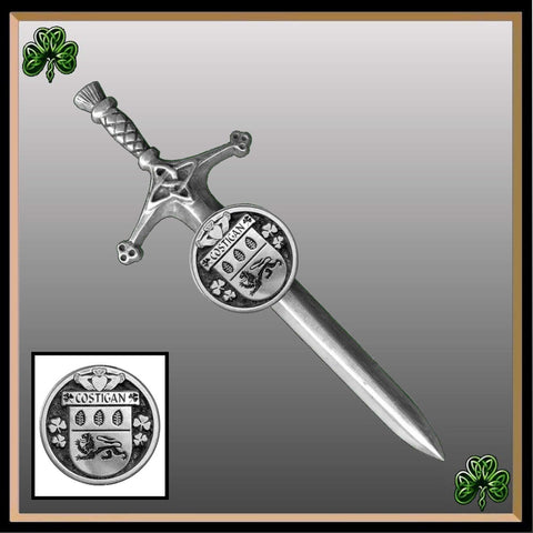 Costigan Irish Coat of Arms Disk Kilt Pin