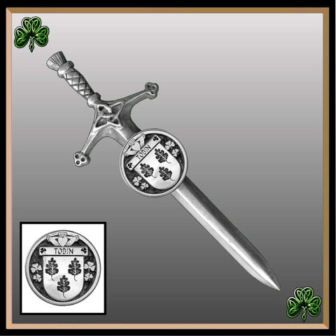 Tobin Irish Coat of Arms Disk Kilt Pin