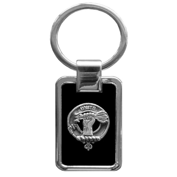 Brodie Clan Black Stainless Key Ring