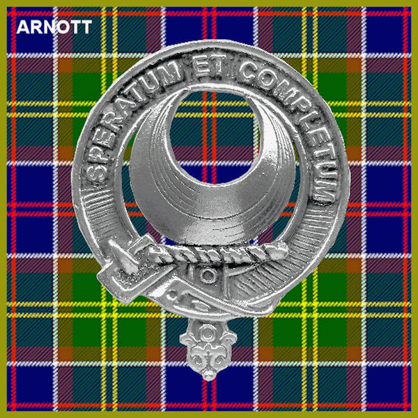 Arnott Clan Badge Scottish Plaid Brooch
