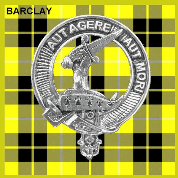 Barclay Clan Badge Scottish Plaid Brooch