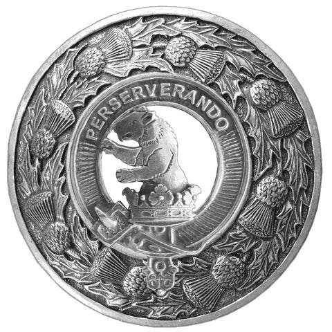 Beveridge Clan Badge Scottish Plaid Brooch
