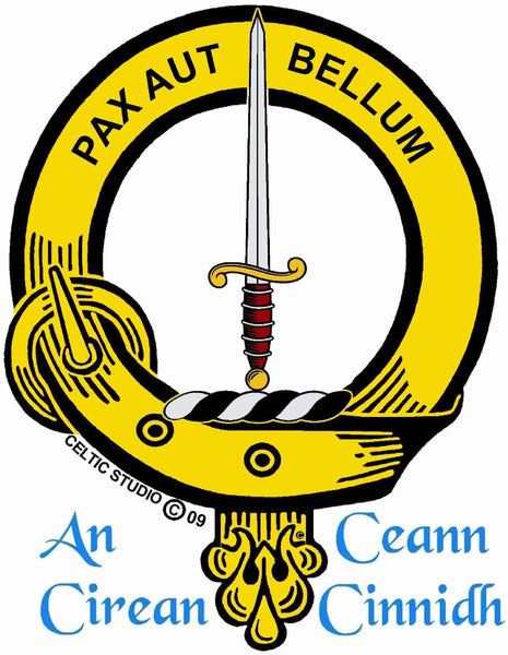 Blaine Clan Badge Scottish Plaid Brooch