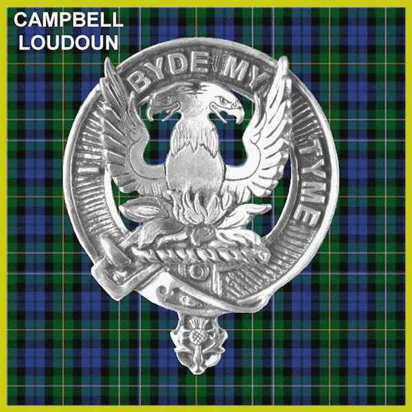 Campbell Loudoun Clan Badge Scottish Plaid Brooch