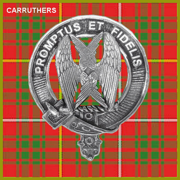 Carruthers (Society) Clan Badge Scottish Plaid Brooch