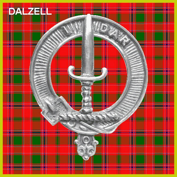 Dalzell Clan Badge Scottish Plaid Brooch