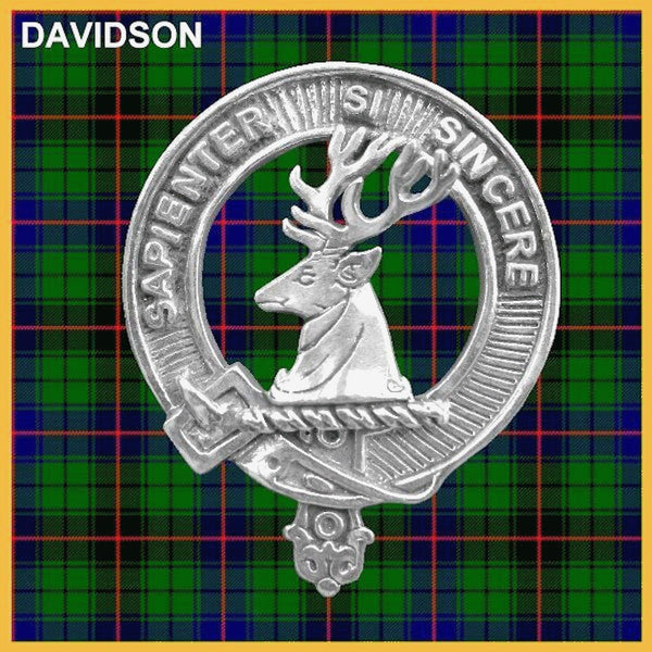 Davidson Clan Badge Scottish Plaid Brooch