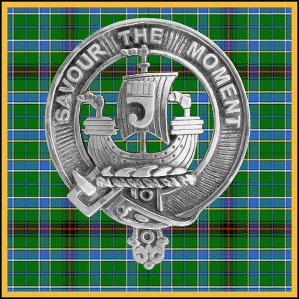 Duncan Sketraw Clan Badge Scottish Plaid Brooch