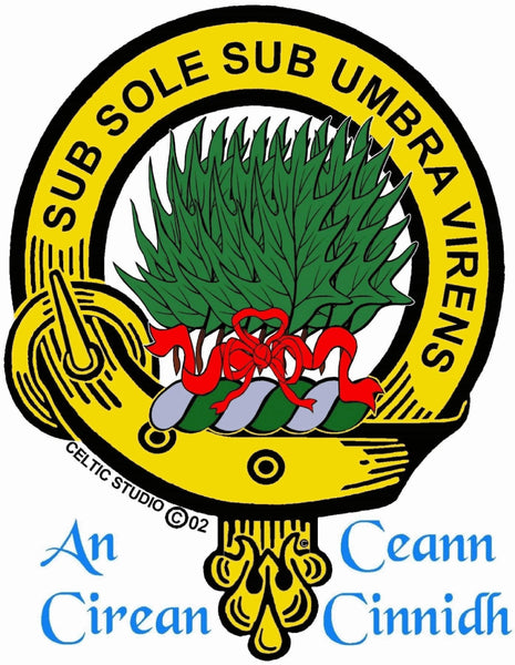 Irvine (Drum) Clan Badge Scottish Plaid Brooch