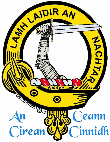 MacFadden Clan Badge Scottish Plaid Brooch