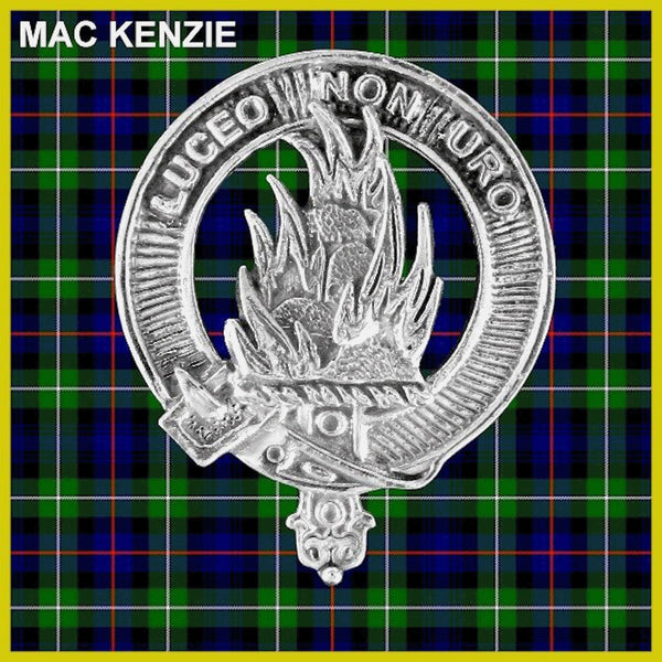 MacKenzie Clan Badge Scottish Plaid Brooch