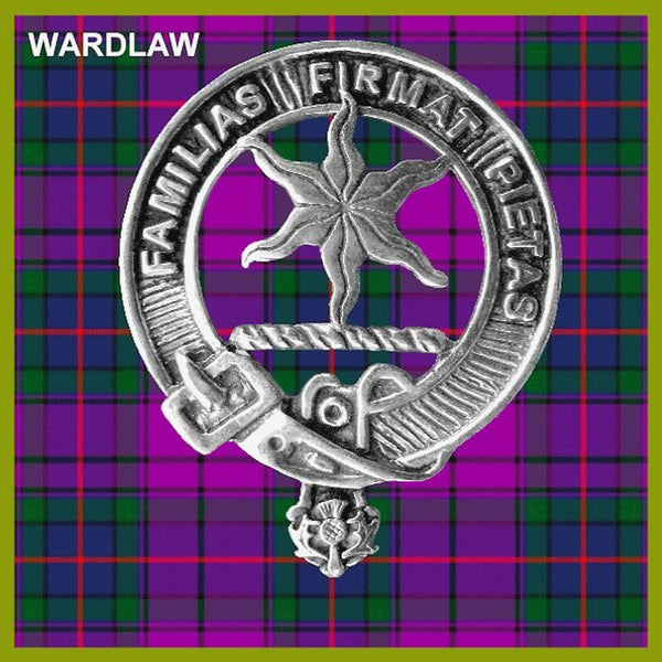 Wardlaw  Clan Badge Scottish Plaid Brooch
