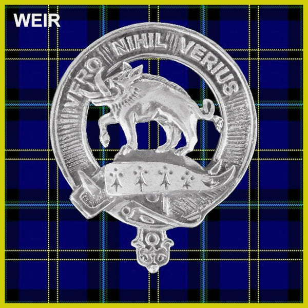 Weir  Clan Badge Scottish Plaid Brooch